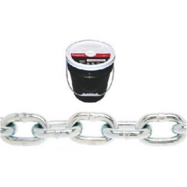 Campbell Zinc Plated Steel Coil Chain - 2/0 Trade Size, 40ft Length, 520lb Capacity