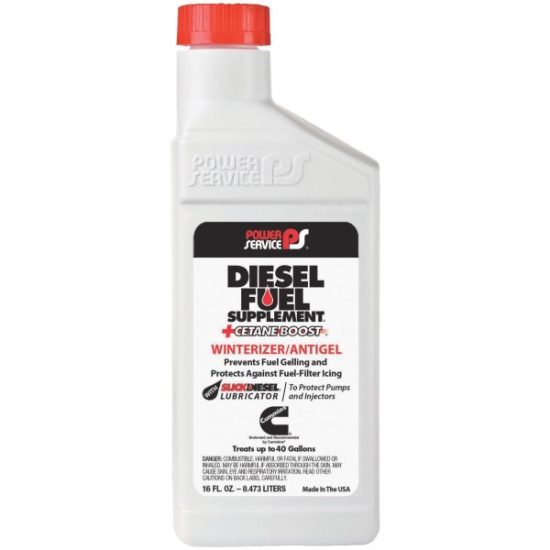 Power Service 12 Oz. Diesel Winterizer/Anti-Gel Fuel Supplement +Cetane Boost