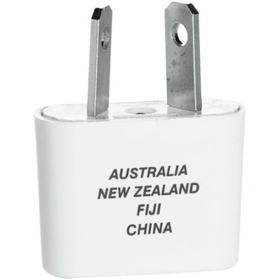 Franzus Angled 2-Blade Foreign Plug Adapter, Australia/New Zealand/China