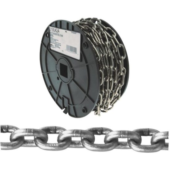 Campbell 5/32 In. 50 Ft. Bright Stainless Steel Coil Chain
