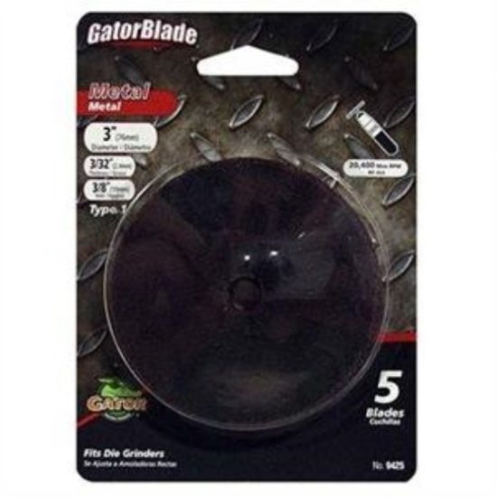 Gator Blade Type 1 3 In. x 3/32 In. x 3/8 In. Metal Cut-Off Wheel (5-Pack)
