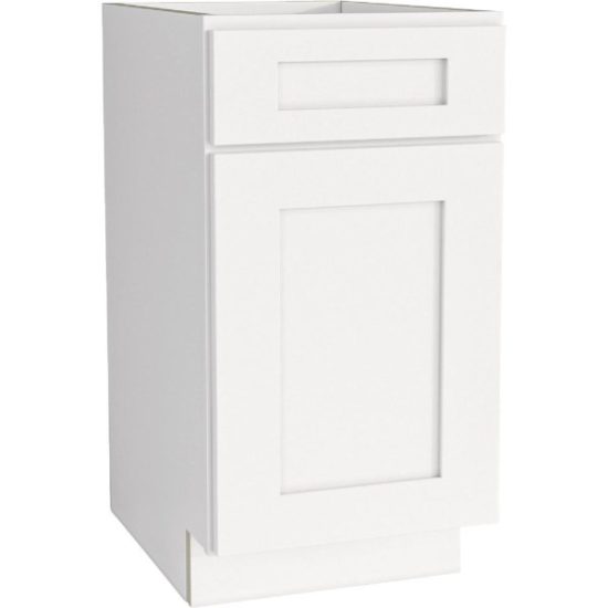CraftMark Plymouth Shaker 18 In. W x 12 In. D x 30 In. H White Wall Kitchen Cabinet