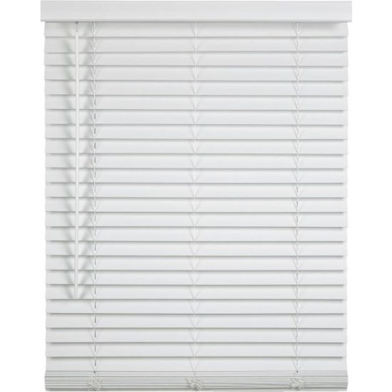 Home Impressions 35 In. x 64 In. x 2 In. White Faux Wood Cordless Blind