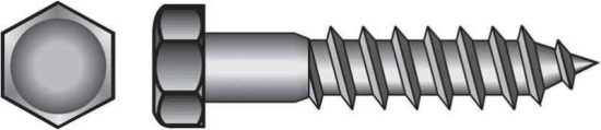 Hillman 1/2 In. x 8 In. Zinc Hex Lag Screw (25 Ct.)