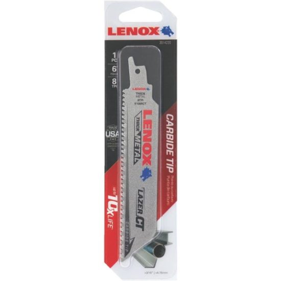 Lenox Lazer CT 6 In. 8 TPI Thick Metal/Cast Iron/Stainless Reciprocating Saw Blade