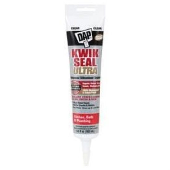 DAP KWIK SEAL ULTRA 5.5 Oz. Clear Siliconized Kitchen & Bath Sealant
