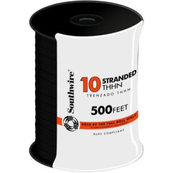 Southwire 500 Ft. 10 AWG Stranded Black THHN Electrical Wire