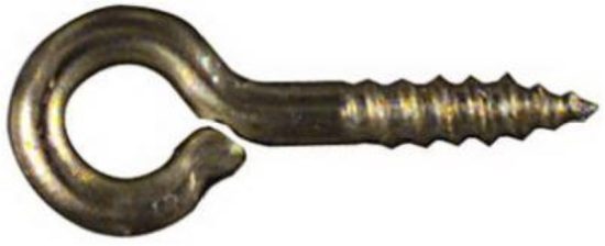 National #217-1/2 Brass Small Screw Eye (7 Ct.)