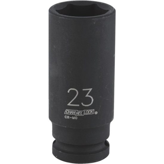 Channellock 1/2 In. Drive 23 mm 6-Point Deep Metric Impact Socket