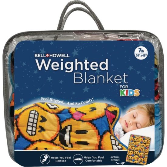 Bell+Howell Kids 7 Lb. Weighted Blanket- Emoji