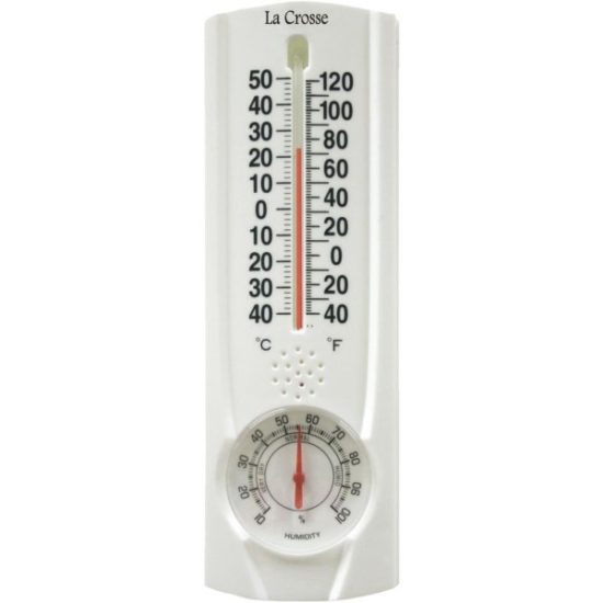 La Crosse Technology Fahrenheit & Celsius Analog -40 to 120 F; -40 to 50 C Hygrometer & Thermometer