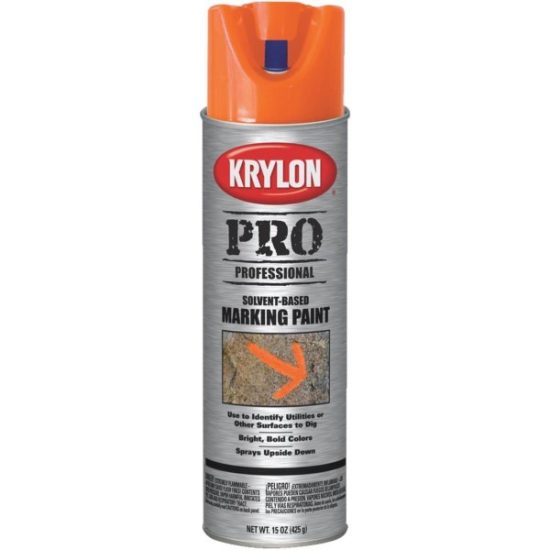 Krylon Mark-It 730608 Industrial SB APWA Bright Orange Inverted Marking Paint