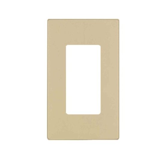 Leviton Decora Plus 1-Gang Poly Carbonate Screwless Decorator Wall Plate, Ivory