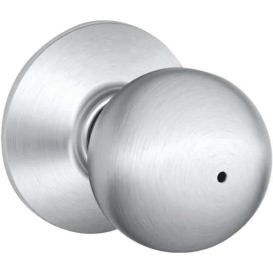 Schlage Orbit Satin Chrome Bed & Bath Door Knob