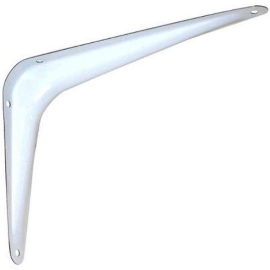 National 211 8 In. D. x 10 In. H. White Steel Shelf Bracket