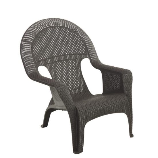 Adams Earth Brown Woven Poly Lounge Chair
