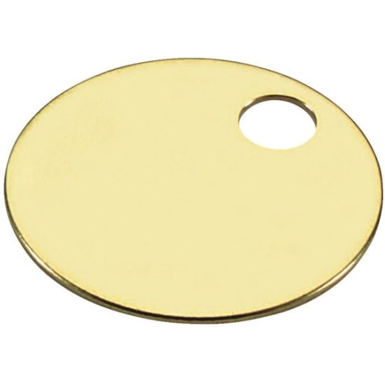Lucky Line Engravable Tag 1-3/8 In. Brass Key Tag, (100-Pack)