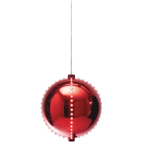 Alpine 7 In. Red Chasing LED Ball Christmas Ornament
