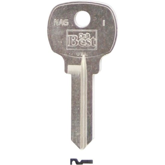 ILCO National Nickel Plated File Cabinet Key, NA6/DIB R1064D (10-Pack)