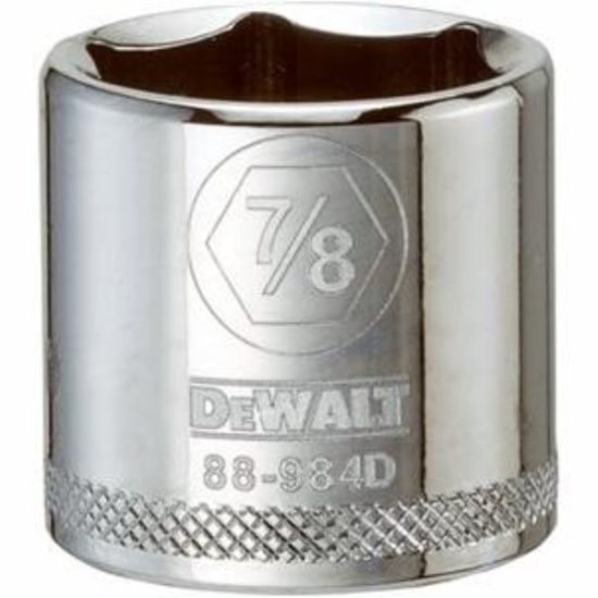 SAE Socket, Shallow, 6-Point, 7/8-In., 3/8-In. Drive