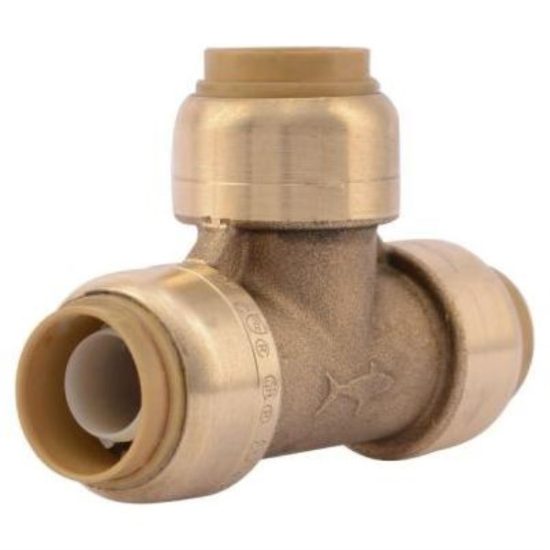 SharkBite 1/2 In. x 1/2 In. x 1/2 In. Brass Push-to-Connect Tee
