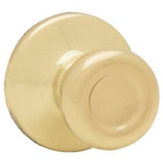 Kwikset Polished Brass Mobile Home Passage Lockset
