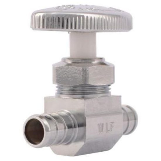 SharkBite 1/2 In. CF x 1/2 In. CF Multi-Turn Straight PEX Stop Valve