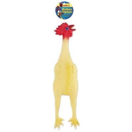Westminster Pet Ruffin' It Squeaky 17 In. Latex Chicken Dog Toy
