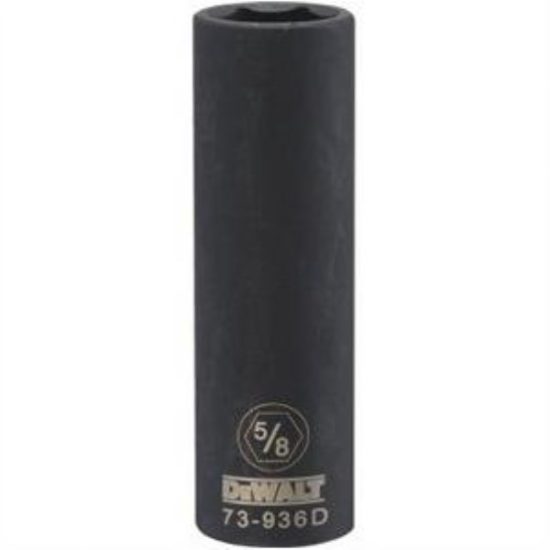 SAE Deep Impact Socket, 6-Point, Black Oxide, 1/2-In. Drive, 5/8-in.