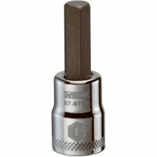 Hex Bit Socket, 3/8-In. Drive, 8mm,