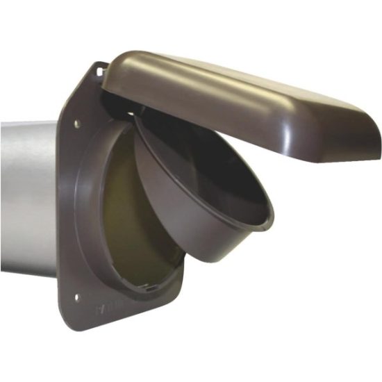 No-Pest 4 In. Brown Plastic Low Profile Dryer Vent Hood