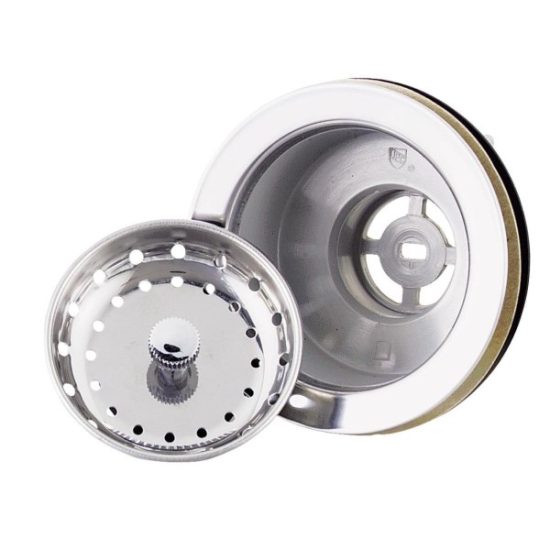 Do it 3-1/2 In. to 4 In. Stainless Steel Rim & Basket Fixed Post Basket Strainer Assembly