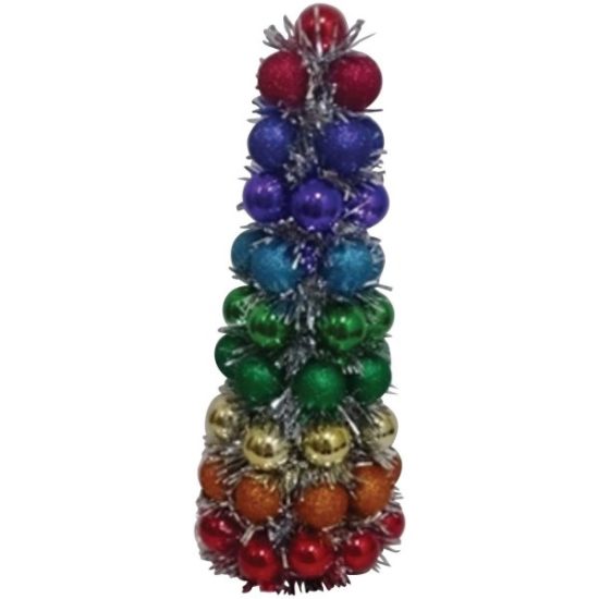 Youngcraft 17 In. Multi-Colored Shatterproof Cone Specialty Tree