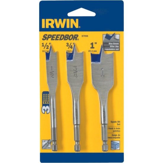Irwin Speedbor 3-Piece Spade Bit Set