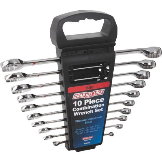 Channellock Standard 12-Point Combination Wrench Set (10-Piece)