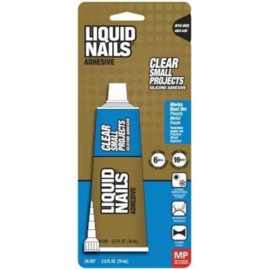 Liquid Nails 2.5 Oz. Clear Small Projects Multi-Purpose Adhesive
