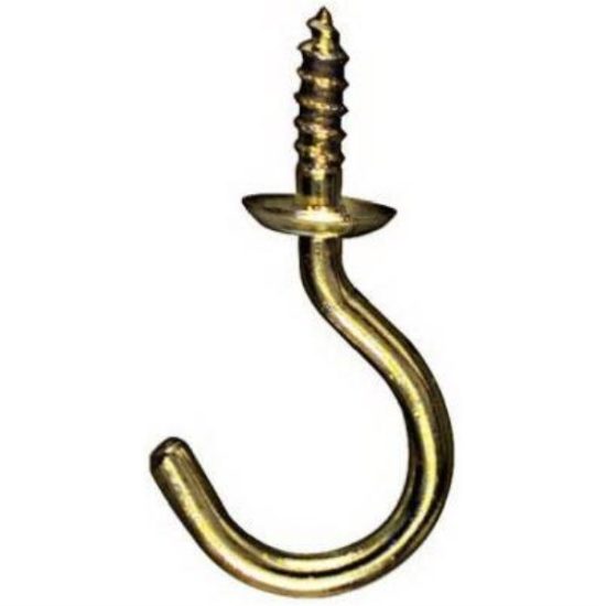 National V2021 7/8 In. Solid Brass Series Cup Hook (5 Count)