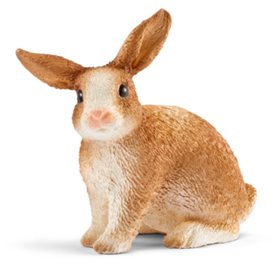 BRN/WHT Sitting Rabbit
