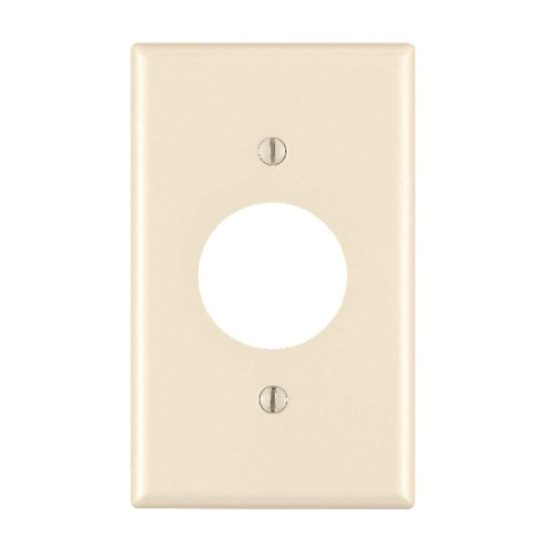 Leviton 1-Gang Smooth Plastic Single Outlet Wall Plate, Light Almond
