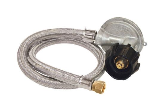 Bayou Classic 36 In. Stainless Steel Low Pressure LP Hose & Preset Regulator