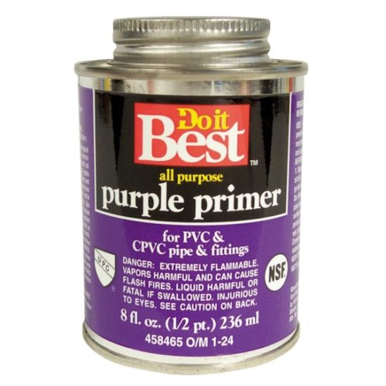 Do it Best 8 Oz. Purple Pipe and Fitting Primer for PVC/CPVC