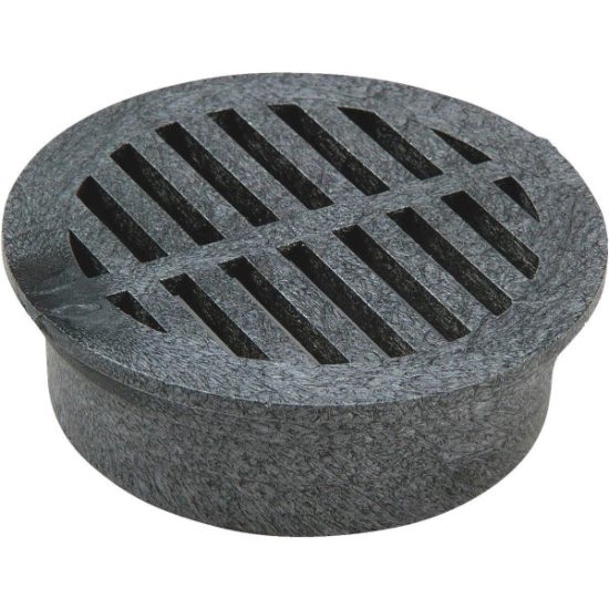 NDS 3 In. Black PVC Round Grate