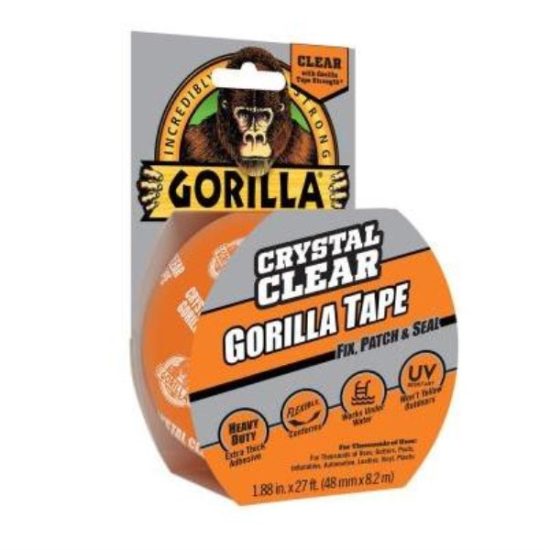 Gorilla 1.88 In. x 9 Yd. Crystal Clear Duct Tape, Clear