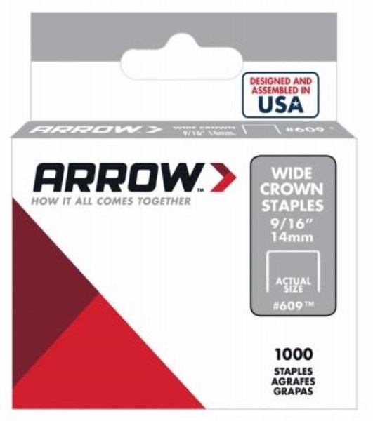 Arrow Heavy-Duty Wide Crown Staple, 9/16 In. (1000-Pack)