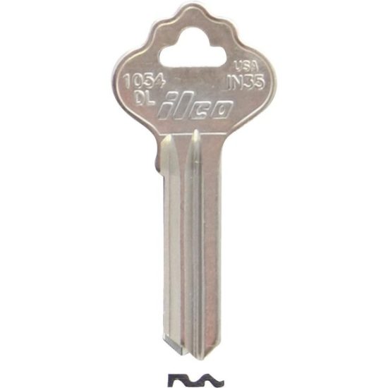 ILCO Nickel Plated File Cabinet Key, IN35/1054DL (10-Pack)