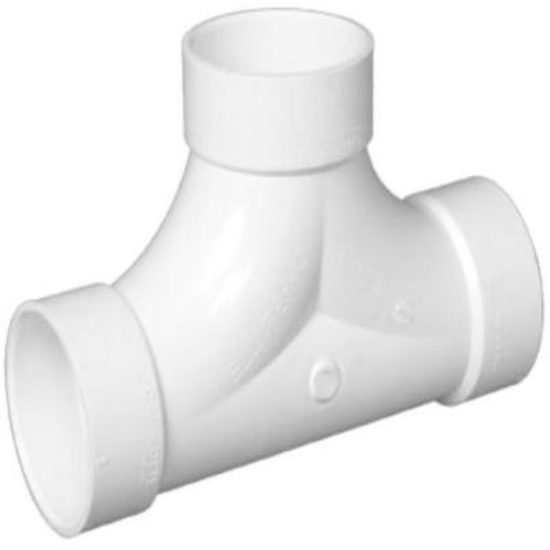 Charlotte Pipe 3 In. Schedule 40 DWV 2-Way PVC Cleanout Tee
