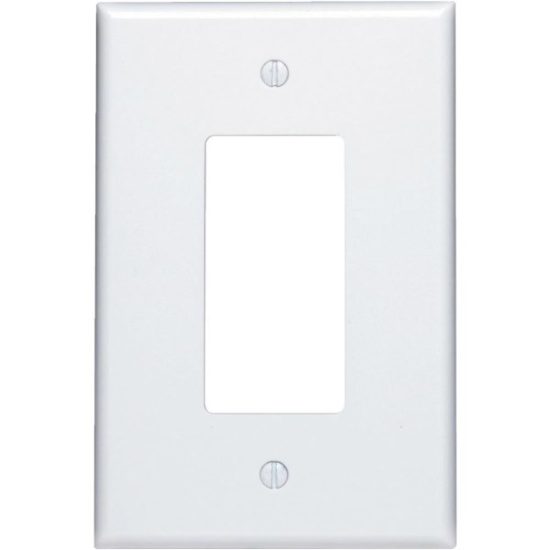 Leviton Decora 1-Gang Plastic Oversized Rocker Decorator Wall Plate, White