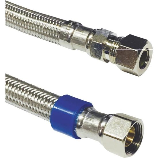 Lasco 3/8 In. FC x 3/8 In. MC x 20 In. L Stainless Steel Faucet Connector