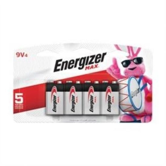 Energizer Max 9V Alkaline Battery (4-Pack)