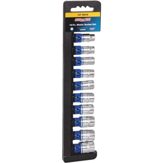 Channellock Metric 3/8 In. Drive 12-Point Shallow Socket Set (10-Piece)